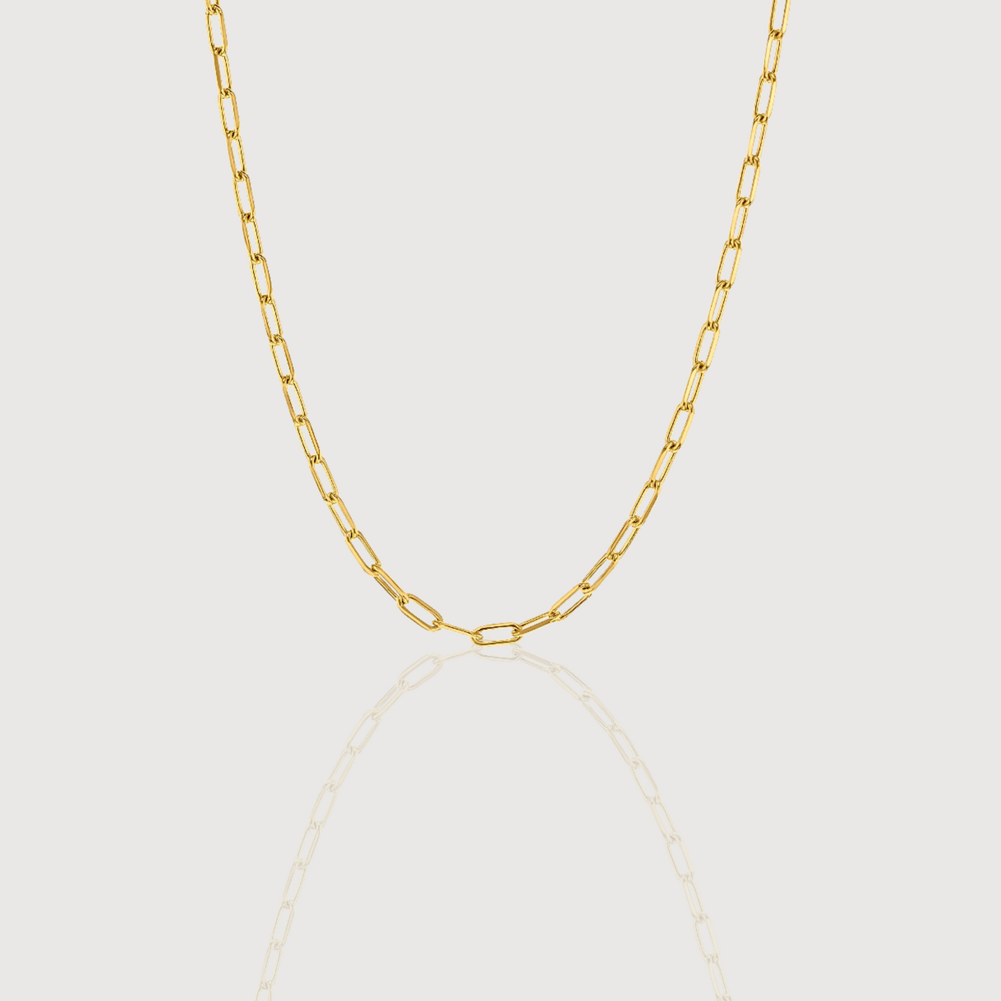 Paper Link Chain Necklace 2.3mm- Medium Length