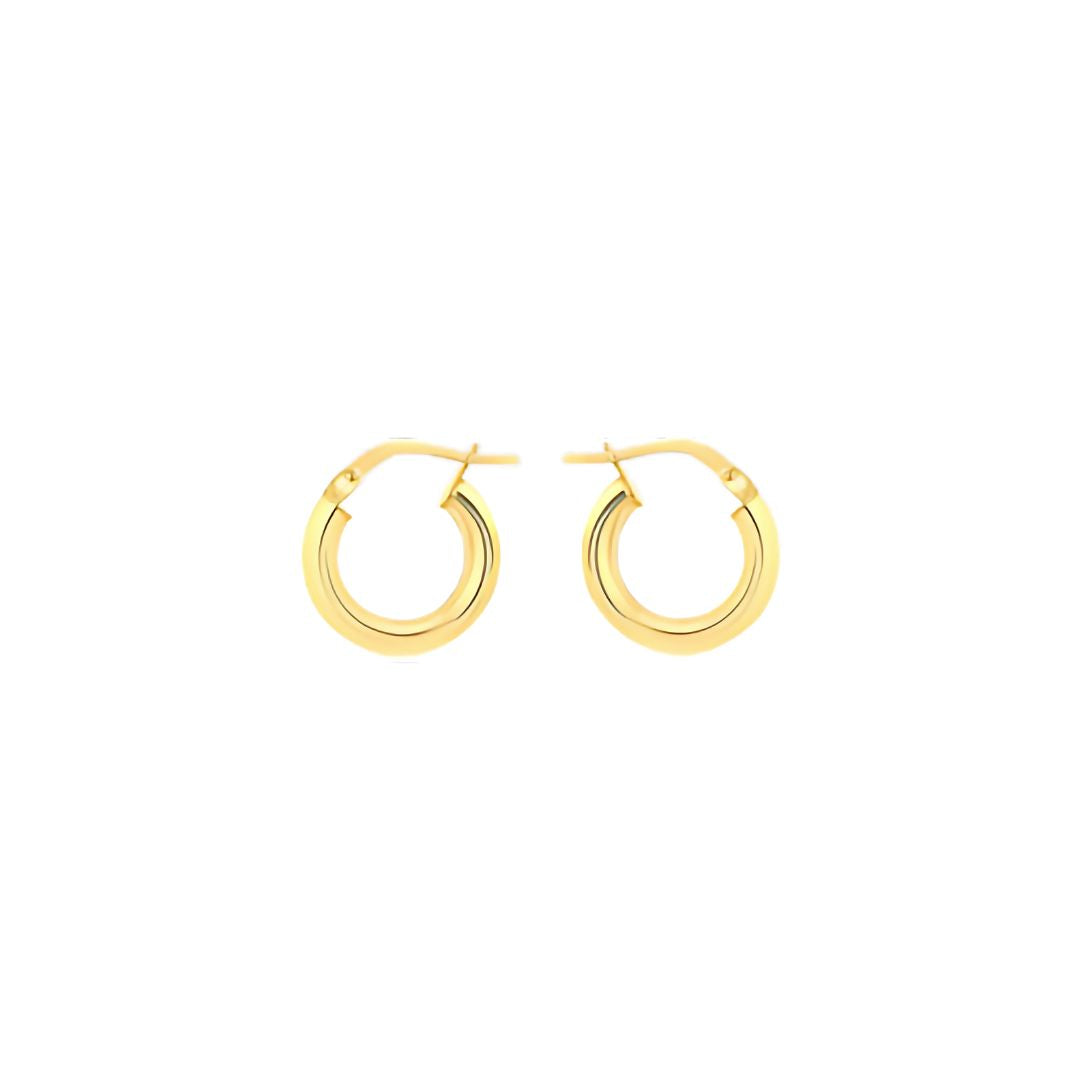 Gold Polished 15mm Hoops - RubyJade
