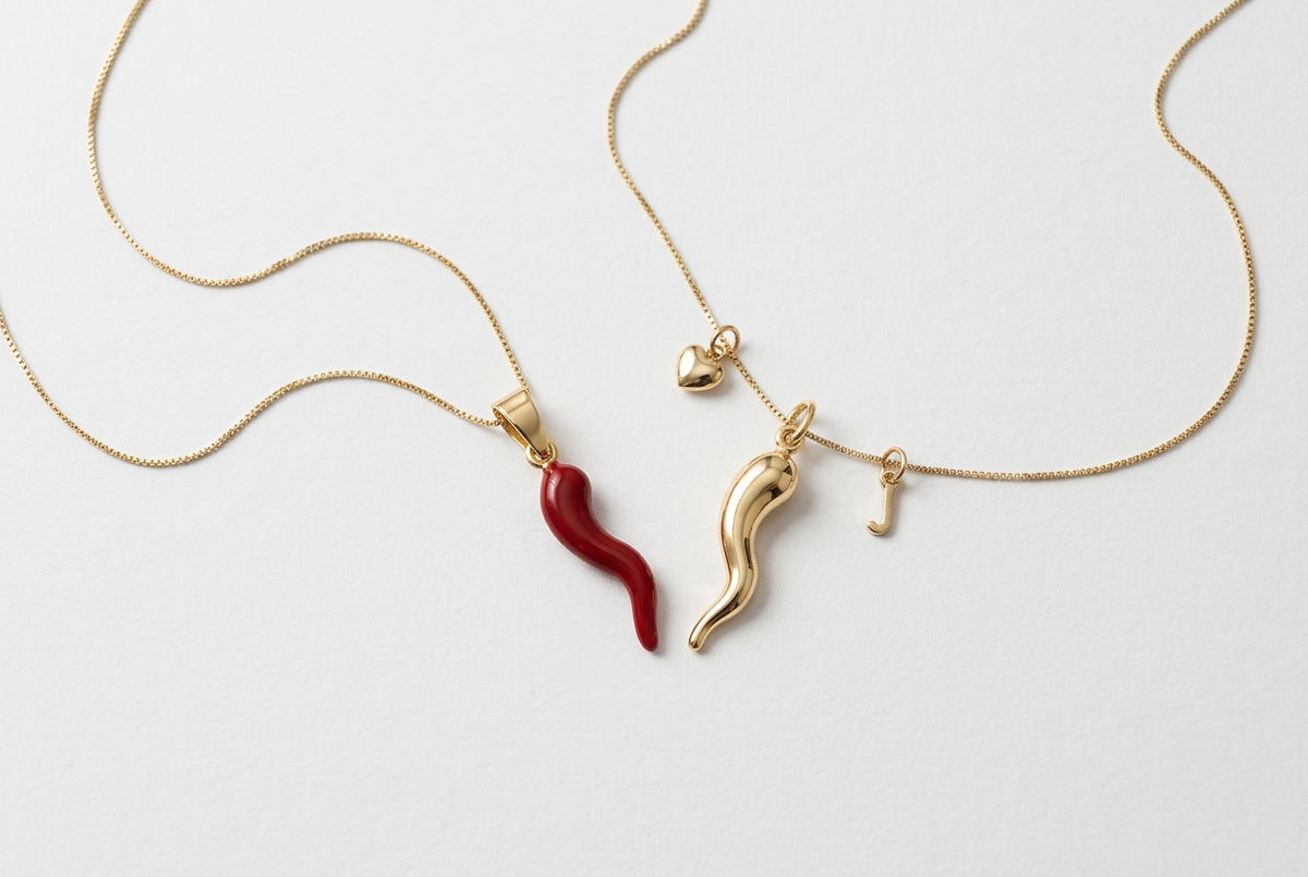 New Charms & Pendants collection image with gold and red chillies