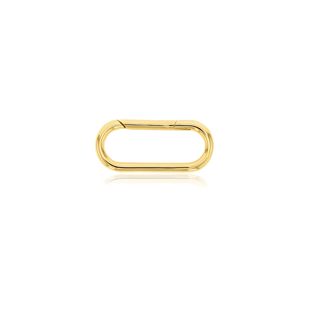 9 Carat Gold Oval Connector - RUBYJADE