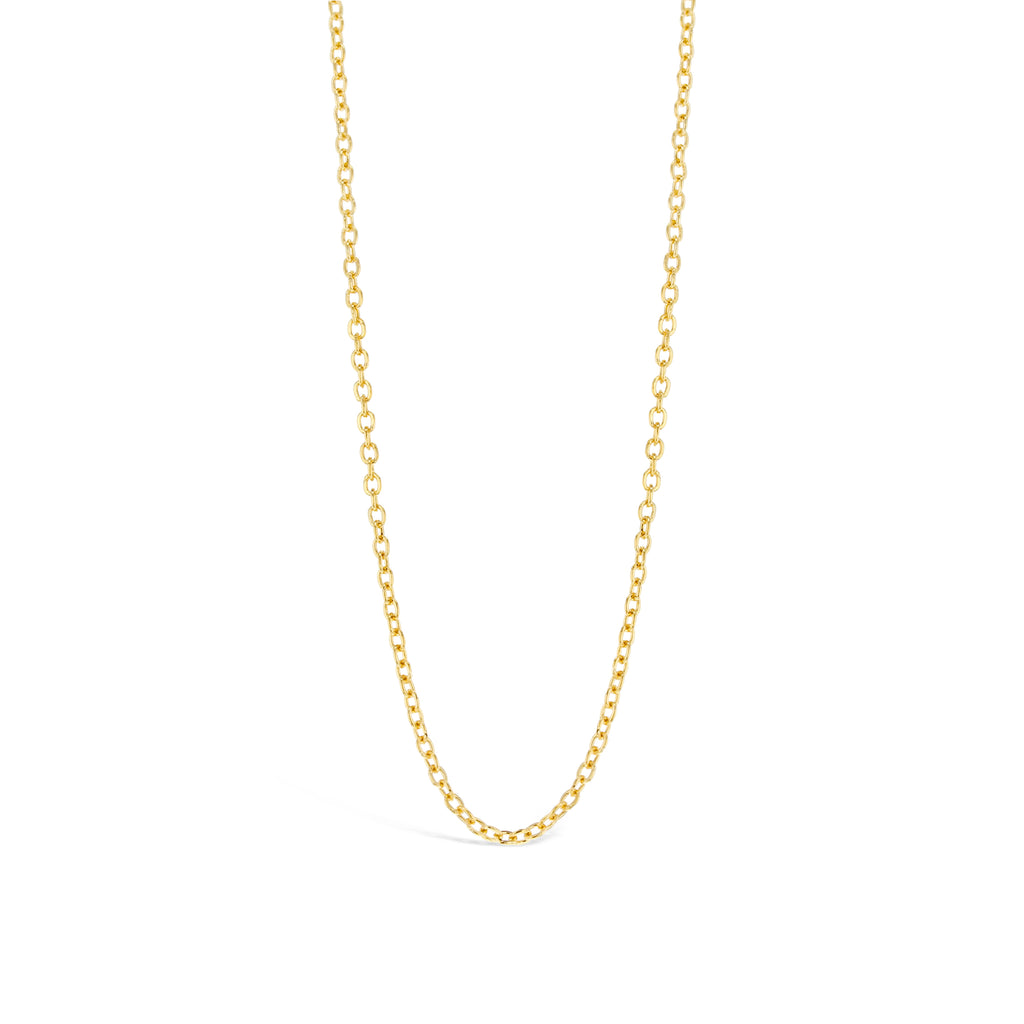 9ct Yellow Gold Hand-Hammered Fine Chain – Solid Gold Cable Chain (1.3mm), 40–60cm