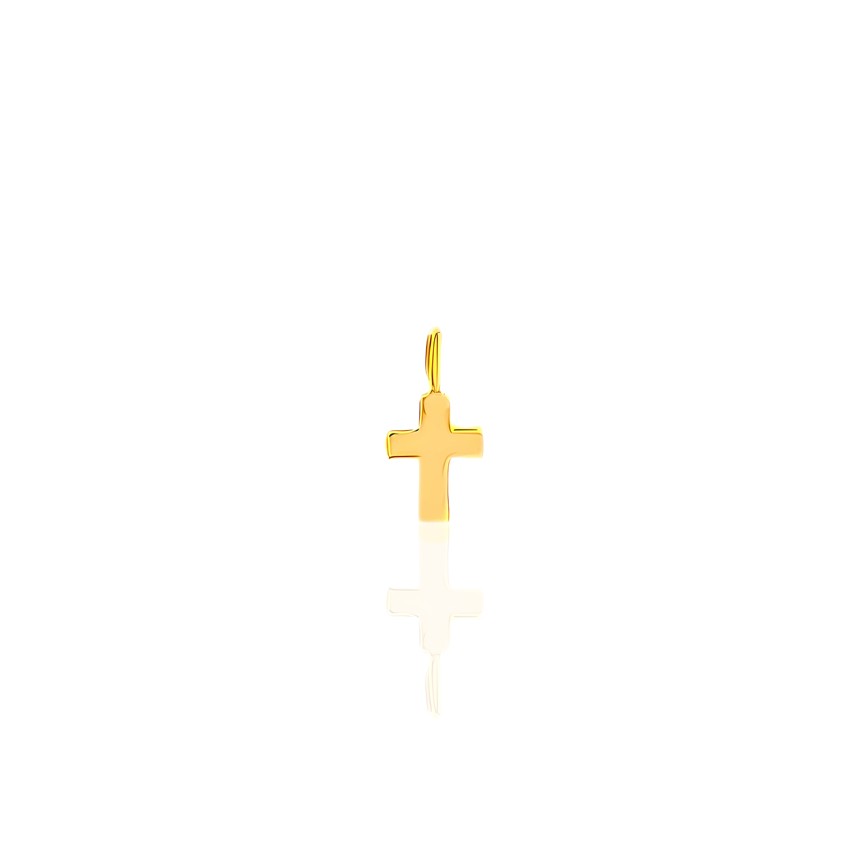 9ct Yellow Gold Mini Cross Charm Pendant – 4mm x 5mm polished mini cross charm with 2mm loop, also available in Rose Gold