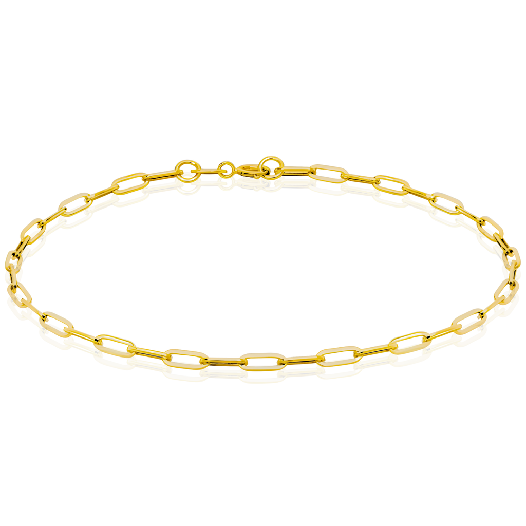 Gold Paperclip Chain Bracelet - RubyJade 