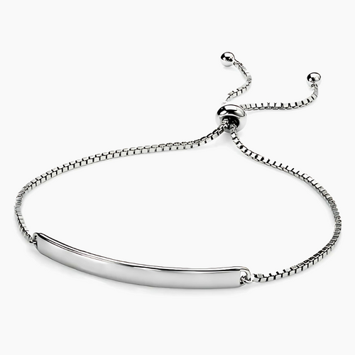 Engravable ID Bracelet – Sterling Silver, Gold Plated, Rose Gold | Adjustable - RubyJade 