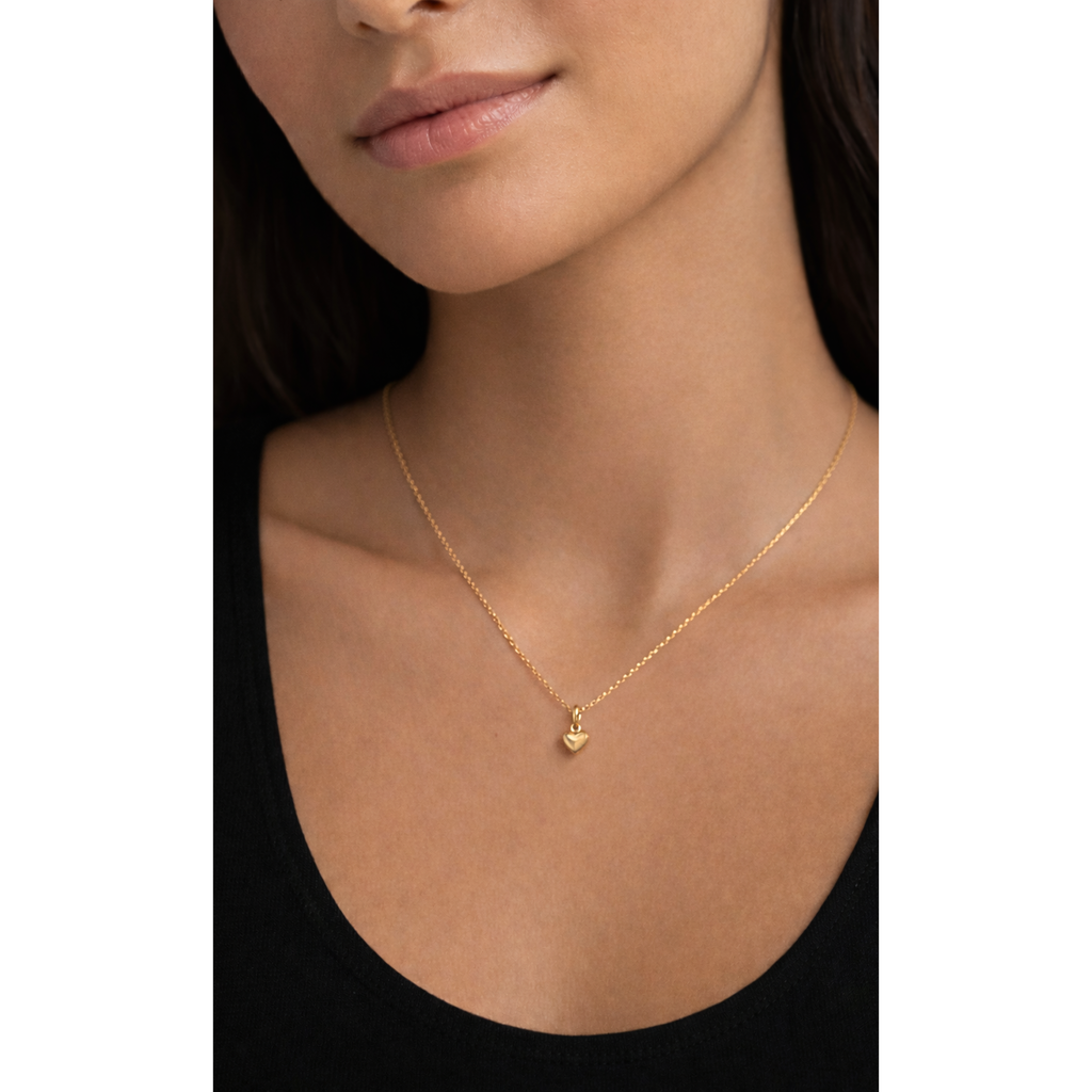 Domed Heart Charm 4.5mm