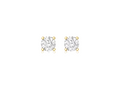 Pair of cubic stud earrings on a white background