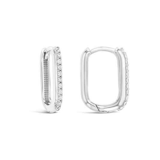 9 Carat Gold Cubic Zirconia Huggie Earrings - RubyJade 