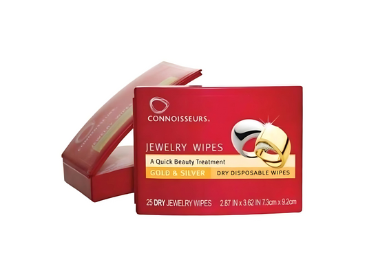 Connoisseurs Jewellery Wipes – Dry Cleaning Wipes for Gold & Silver