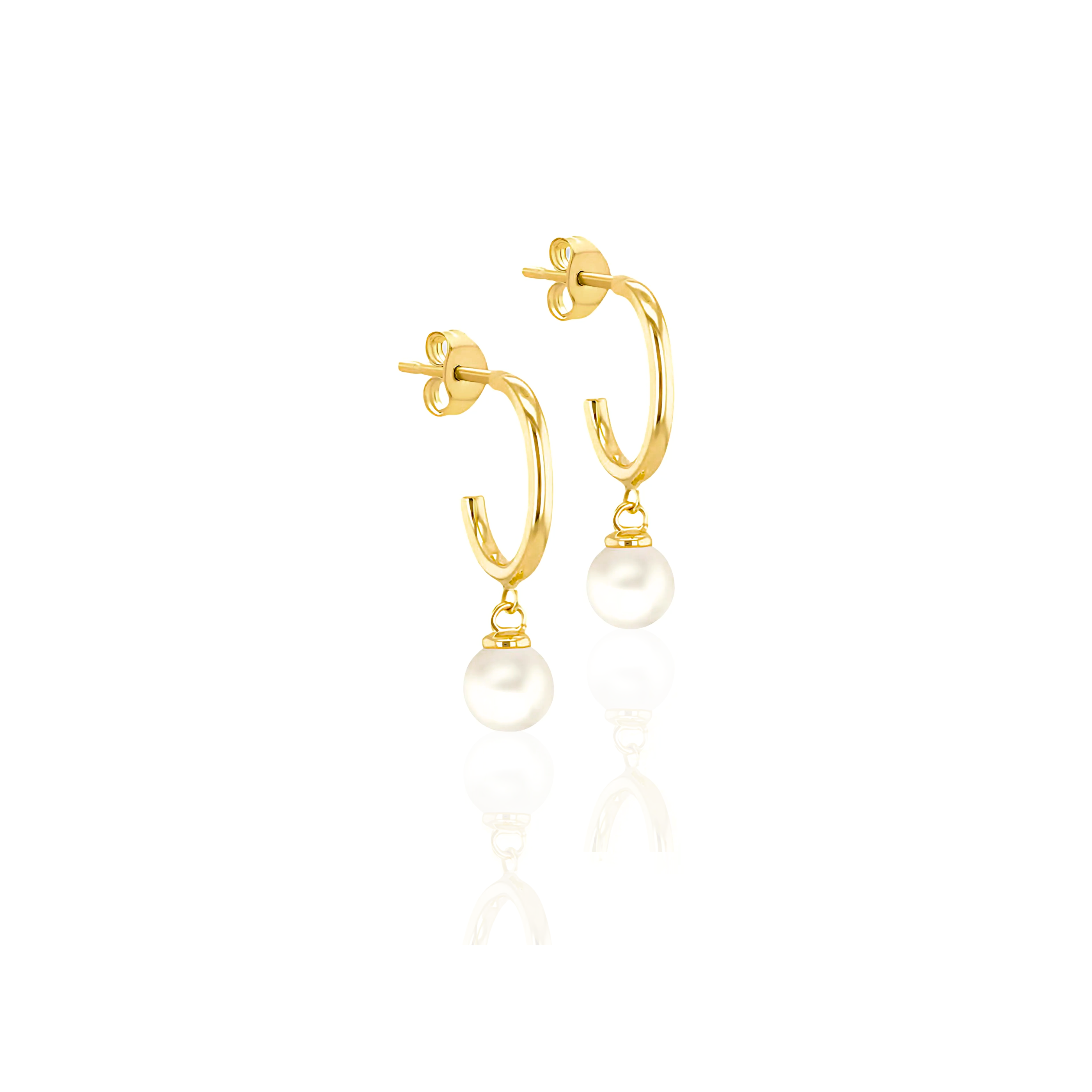 Pearl Semi-Hoop Earring