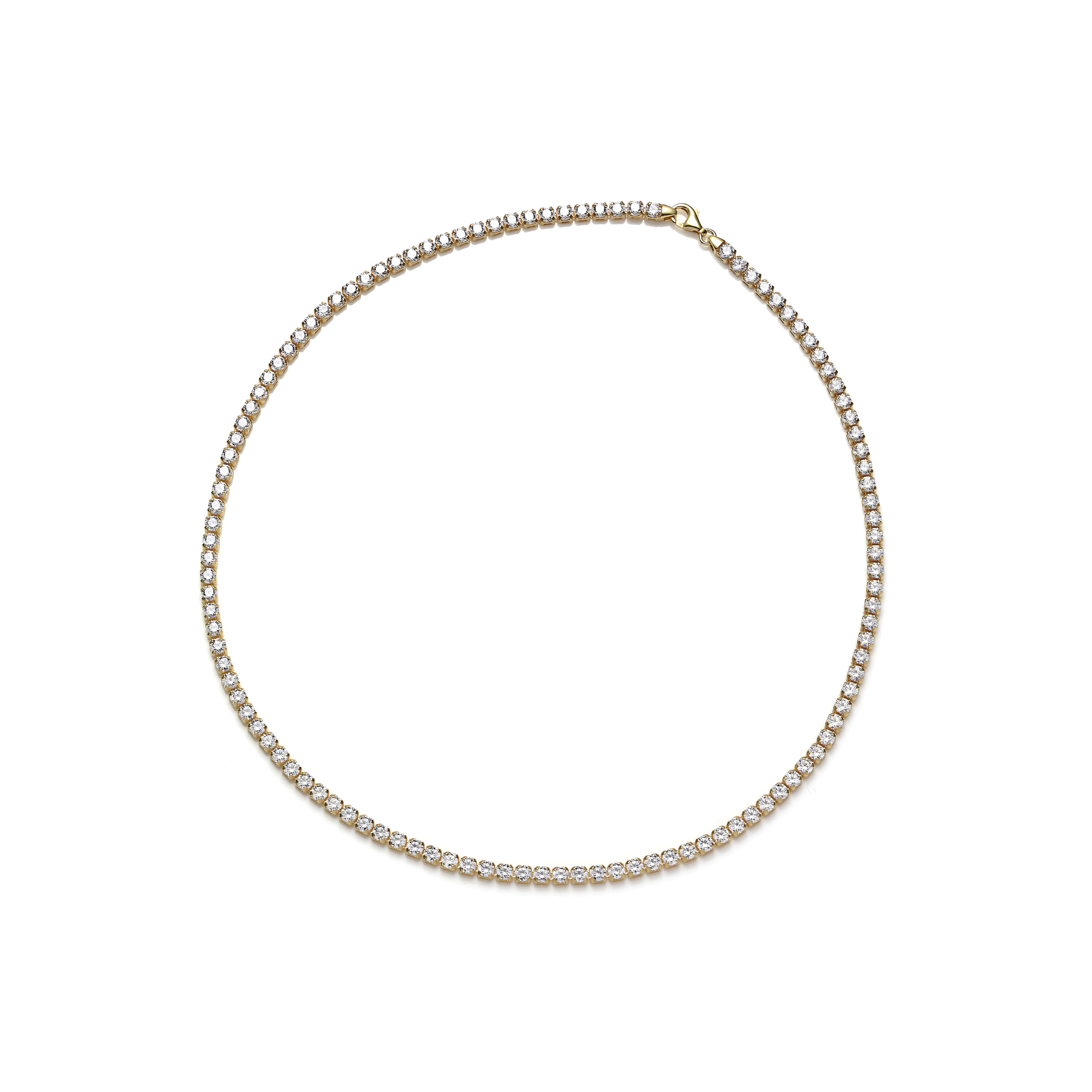 Gold Tennis Necklace 3mm