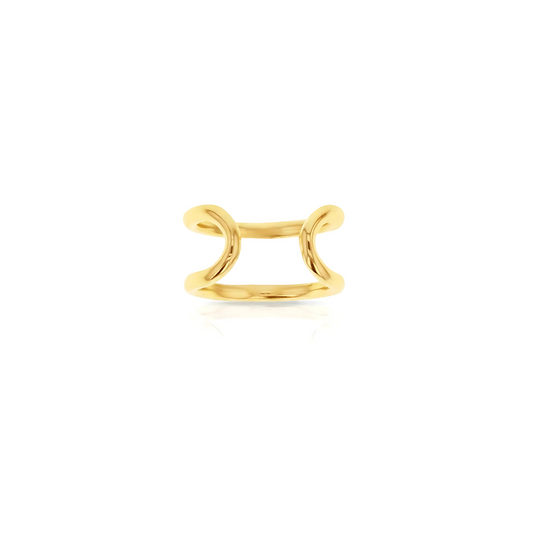 Gold Double Bar Single Cuff Earring - RubyJade 