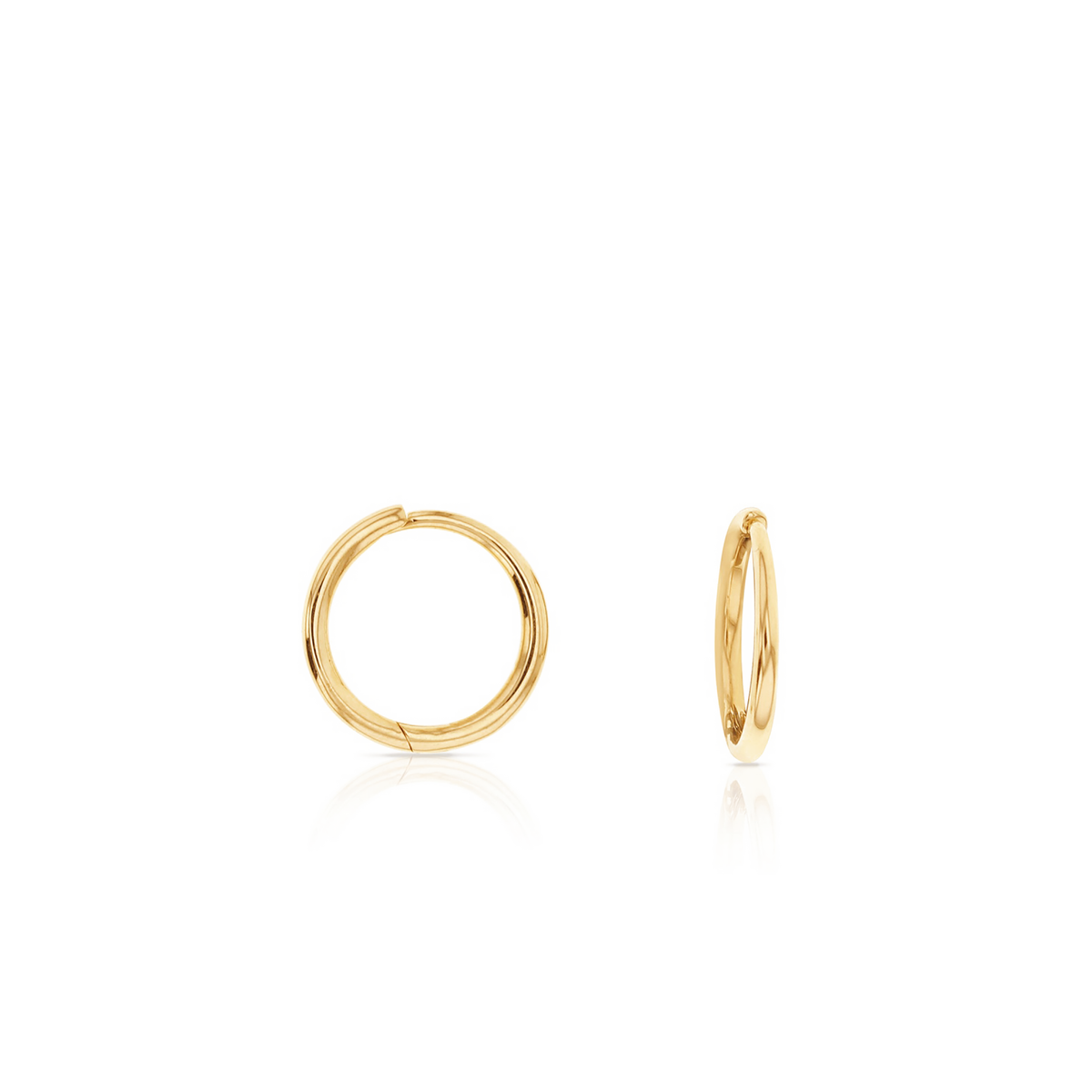 Round Huggie Earrings – 10mm