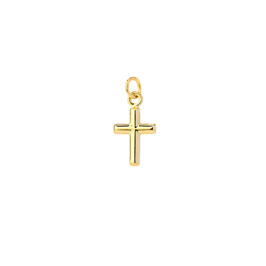 Gold Mini Cross Charm - RubyJade 