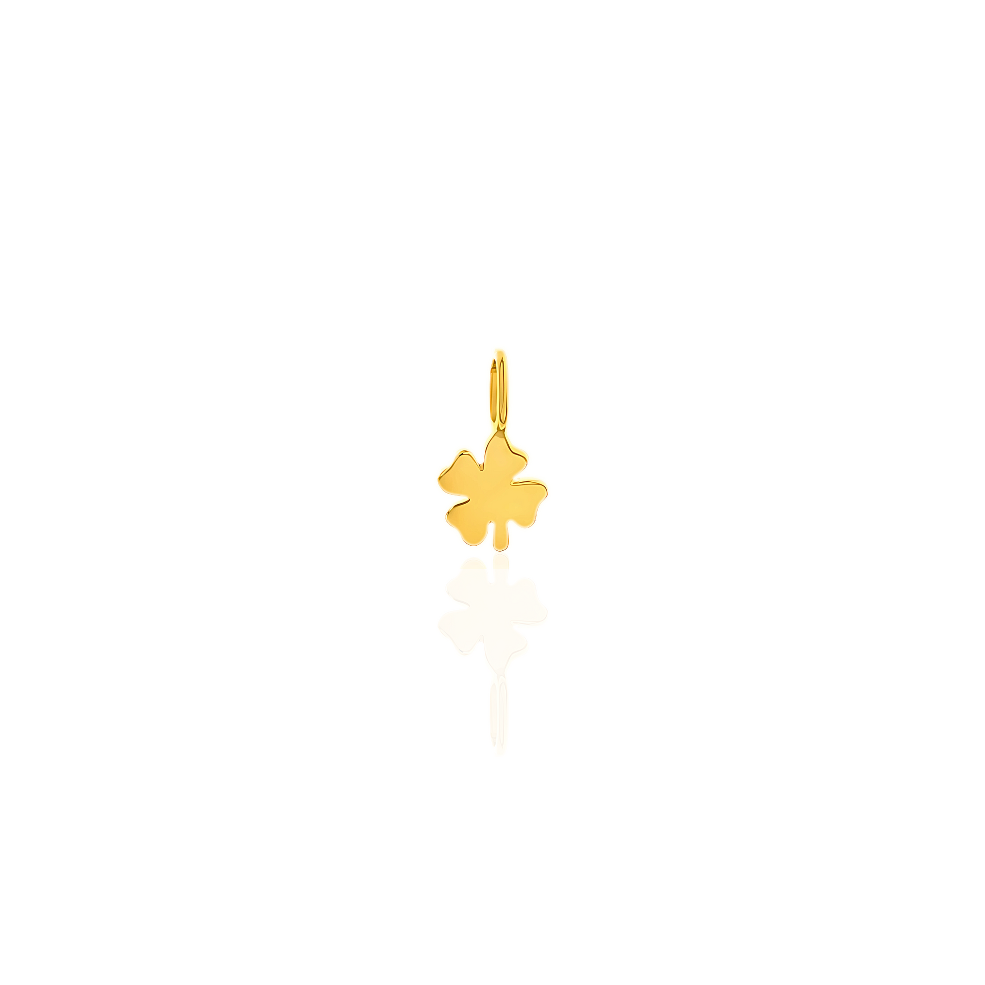 Gold Mini Four-Leaf Charm Pendant - RubyJade 