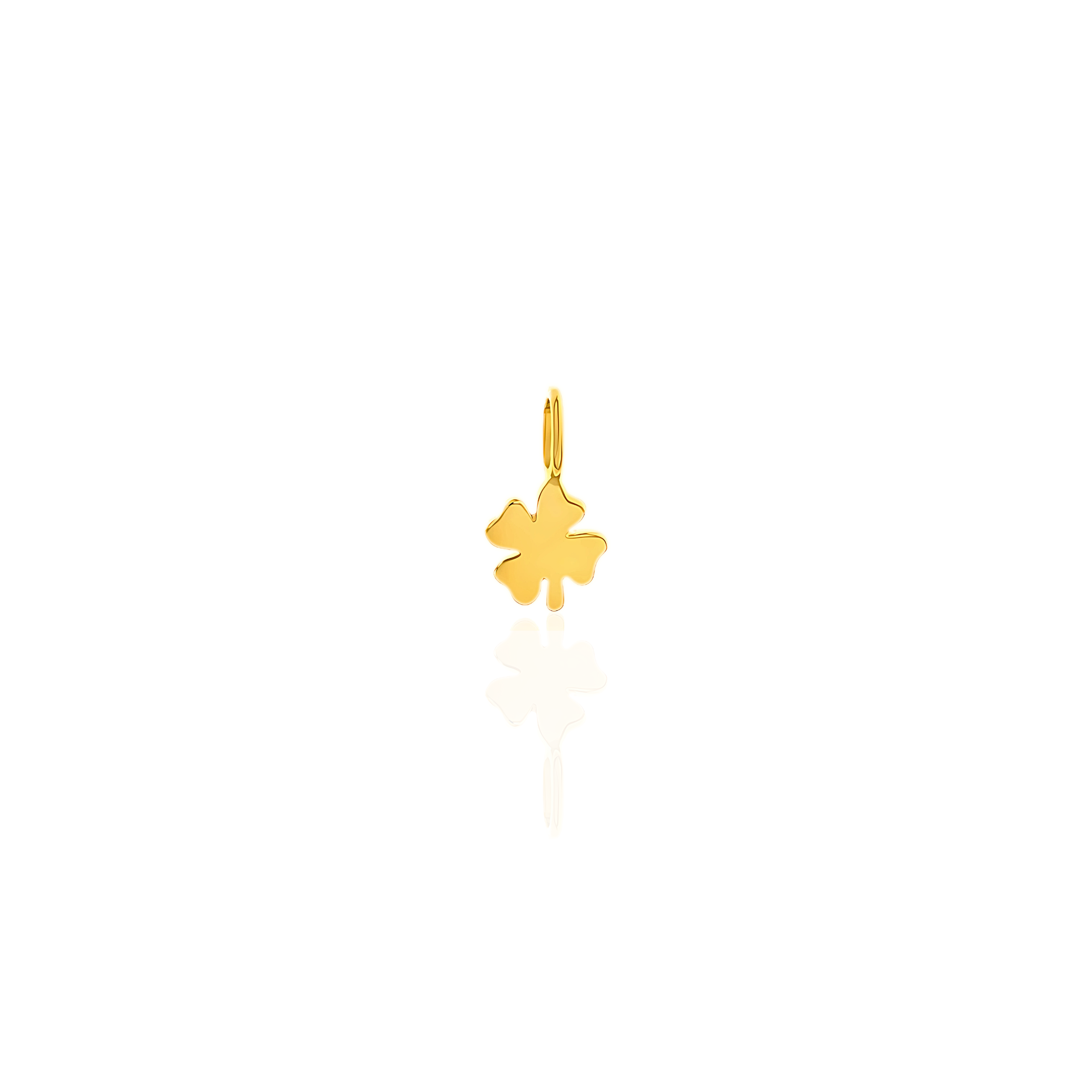Gold Mini Four-Leaf Charm Pendant - RubyJade 