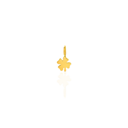 Gold Mini Four-Leaf Charm Pendant - RubyJade 