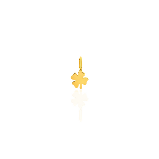 Gold Mini Four-Leaf Charm Pendant - RubyJade 