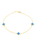 Gold Turquoise Petal Bracelet - RubyJade 
