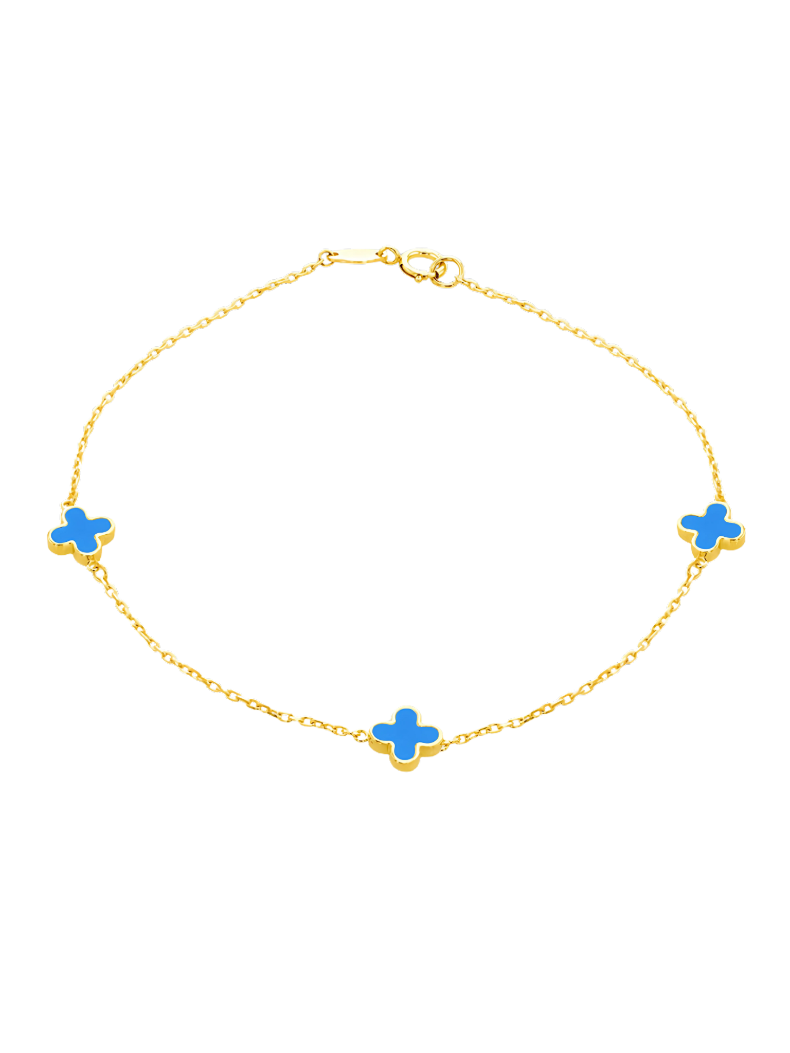 Gold Turquoise Petal Bracelet - RubyJade 