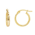 Half Round Hoop Earrings 10mm