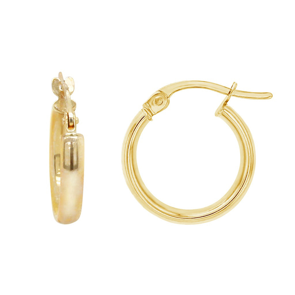 Half Round Hoop Earrings 10mm