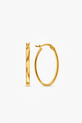 Oval Hoop Earrings 25mm