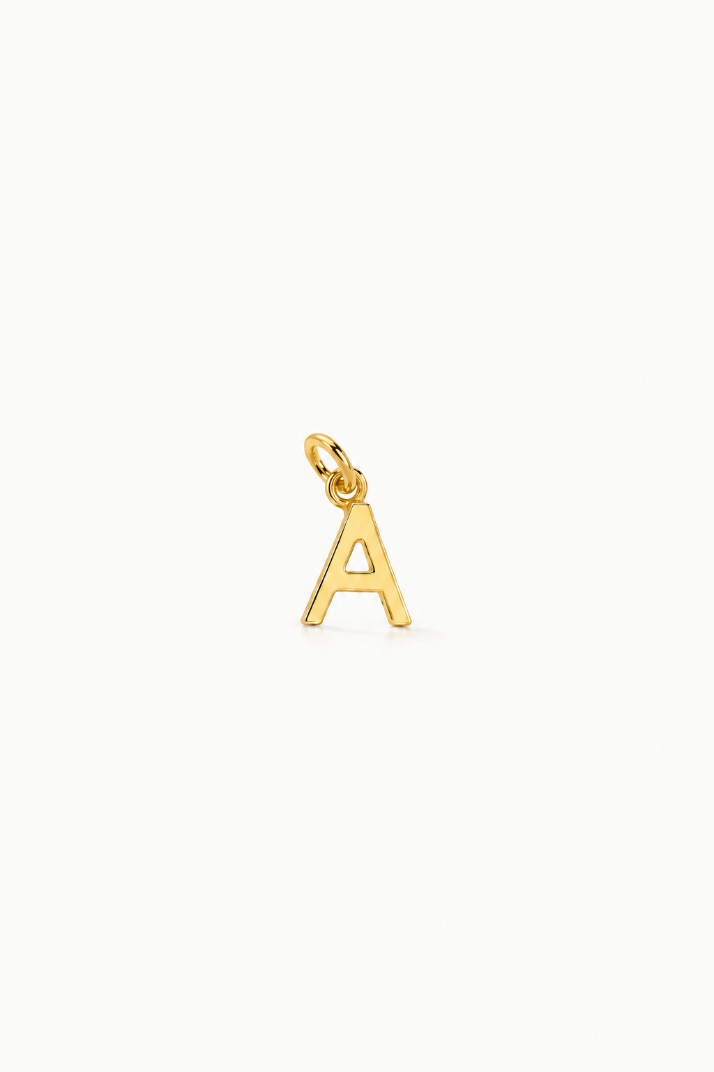 9ct yellow gold initial A charm 7mm