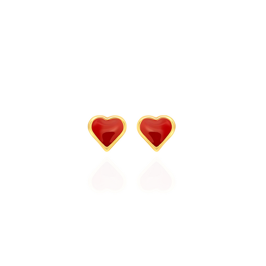 Mini Gold Heart Studs