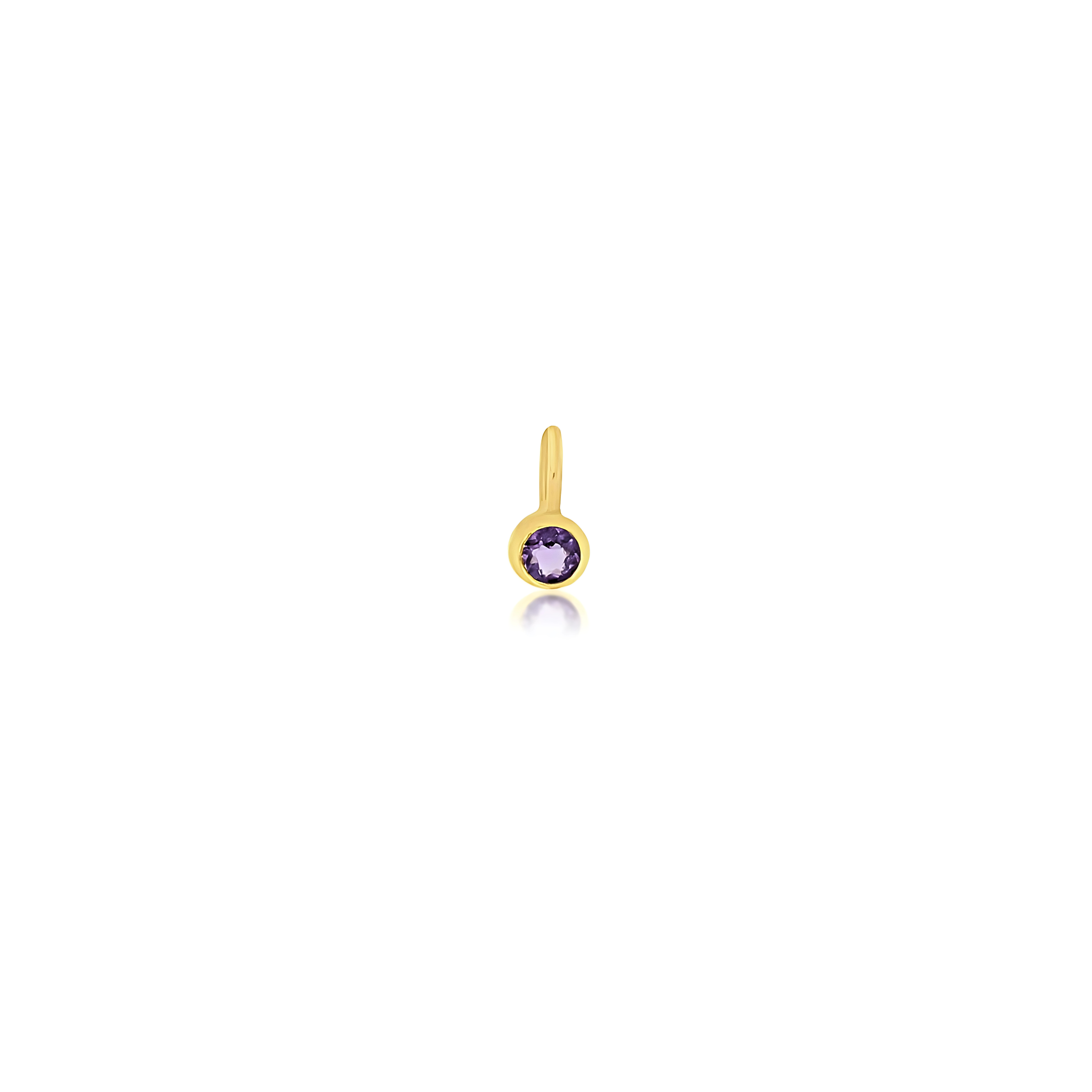 9ct Gold Mini Amethyst Charm