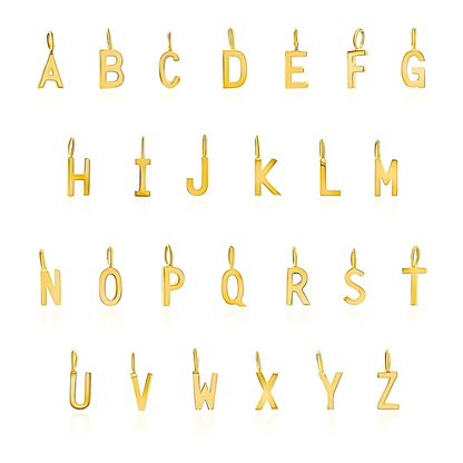 9ct Yellow Gold Mini Initial Charm Pendant