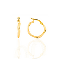 Gold Swirl Hoop Earrings