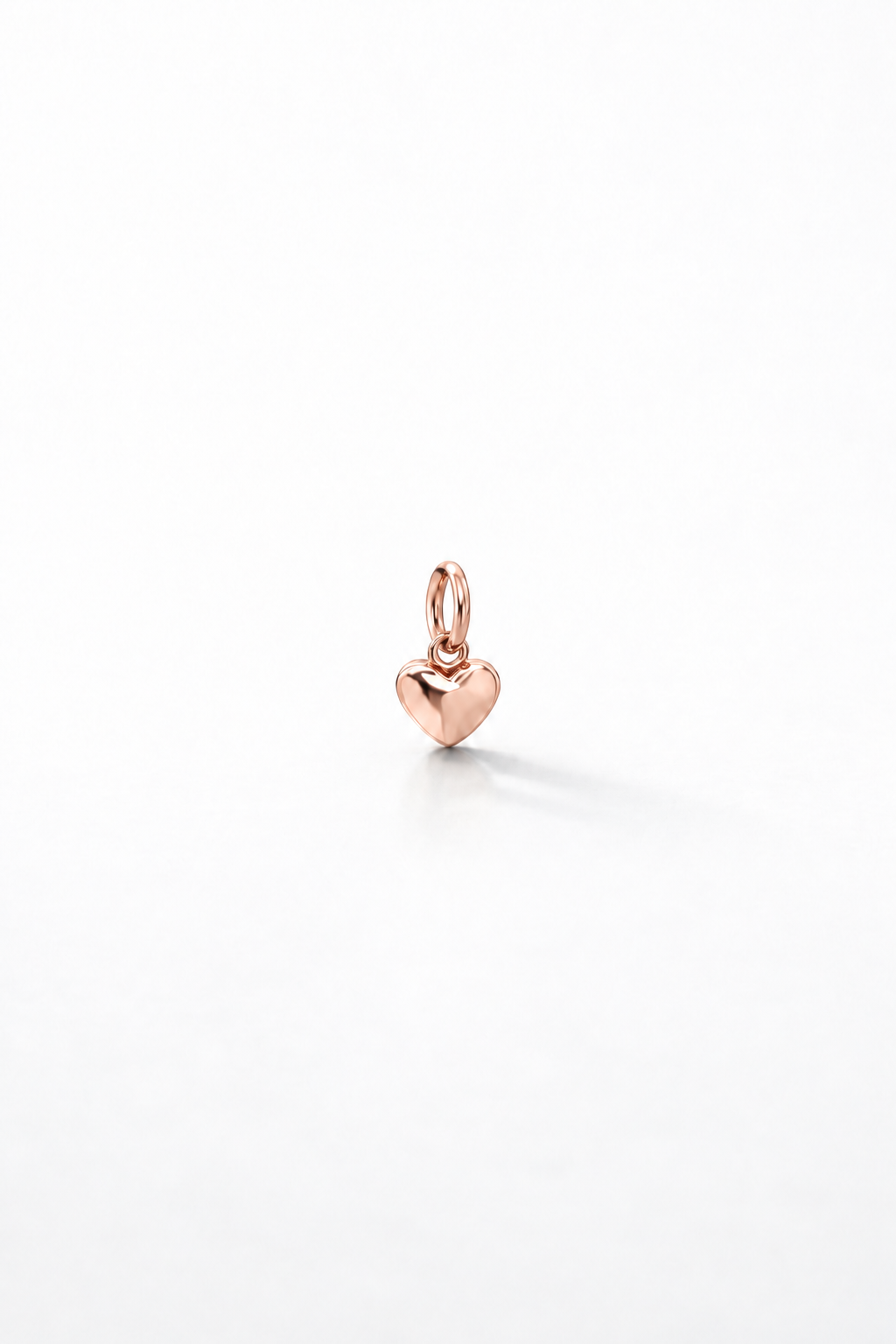 Rose Gold | Domed heart charm 4.5mm