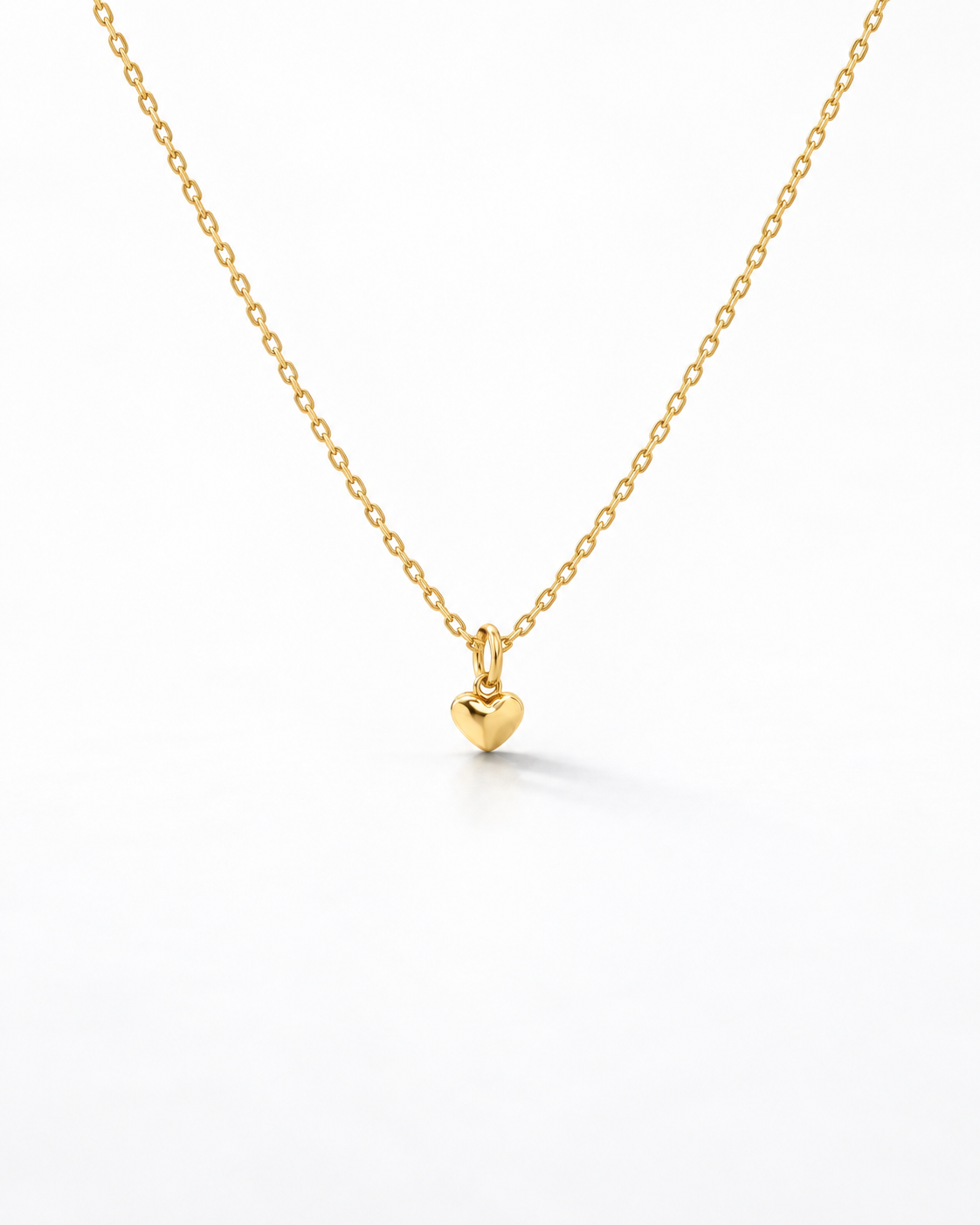 Yellow Gold | Domed heart charm 4.5mm