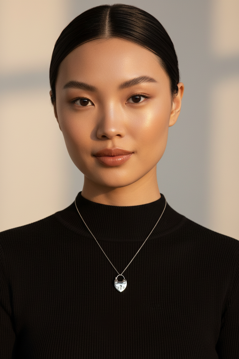 Silver Padlock Model RUBYJADE