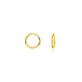 9 Carat Gold Plain Wire Huggie Earrings - RubyJade 