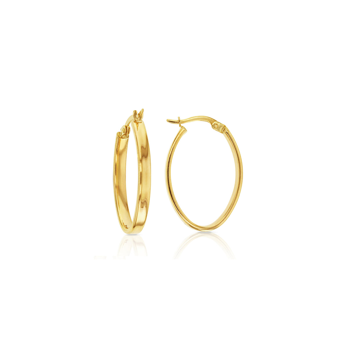 Oval Hoop Earrings 25mm