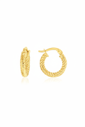 Rope Hoop Earrings 10mm
