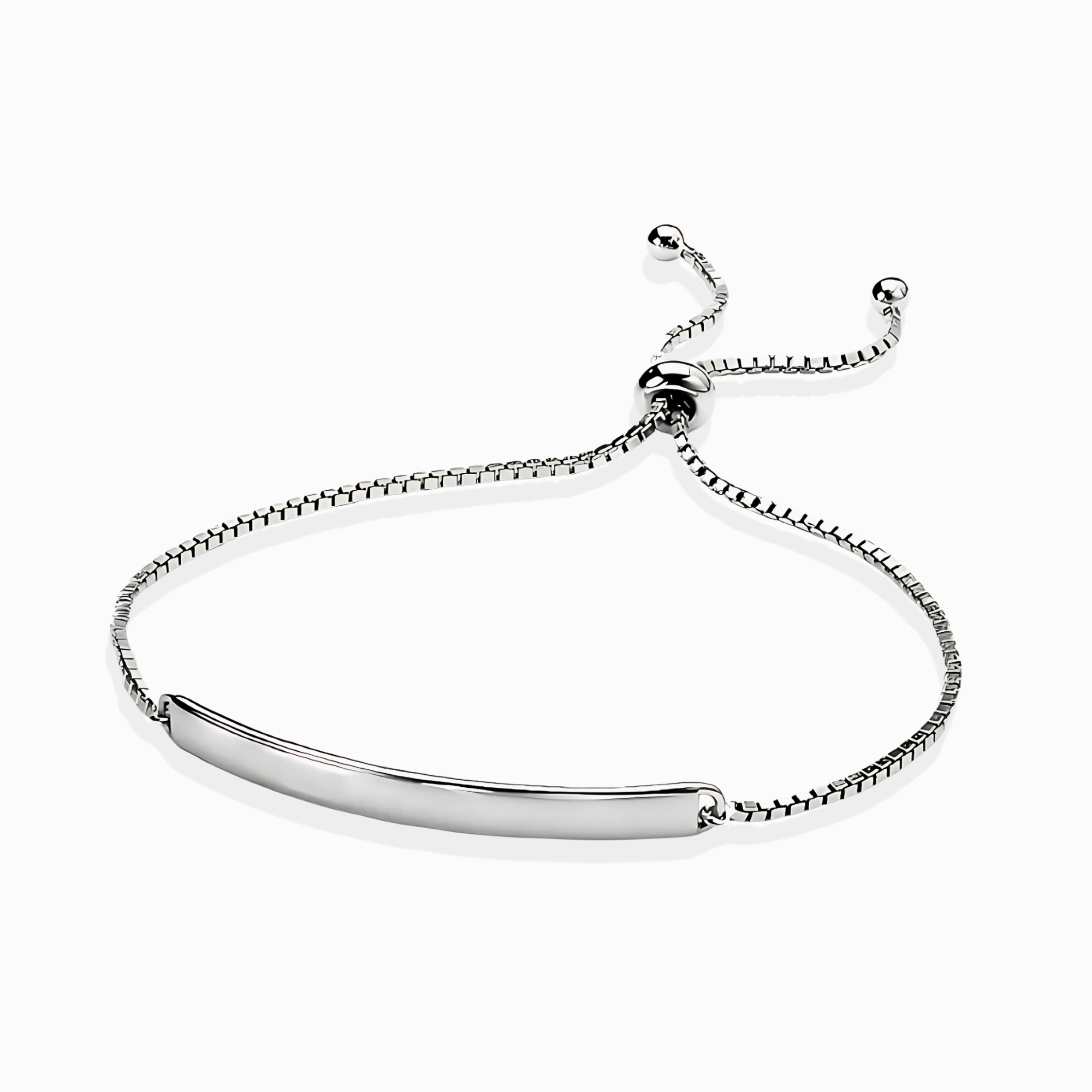 Silver Engravable ID Bracelet - RubyJade 