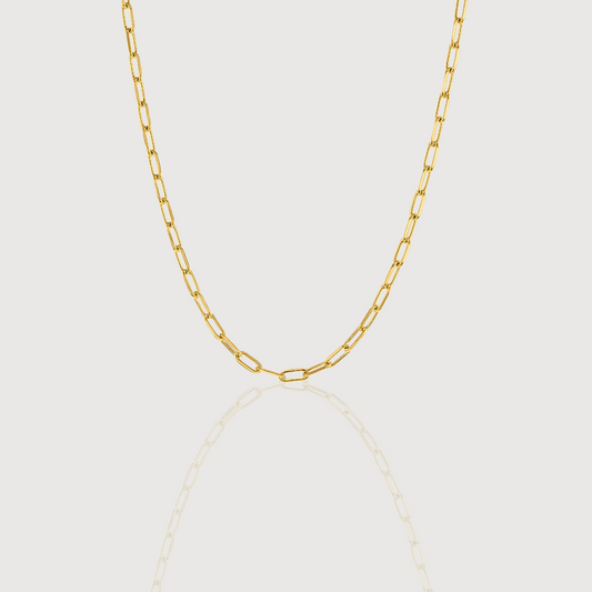 Paper Link Chain Necklace 2.3mm- Medium Length