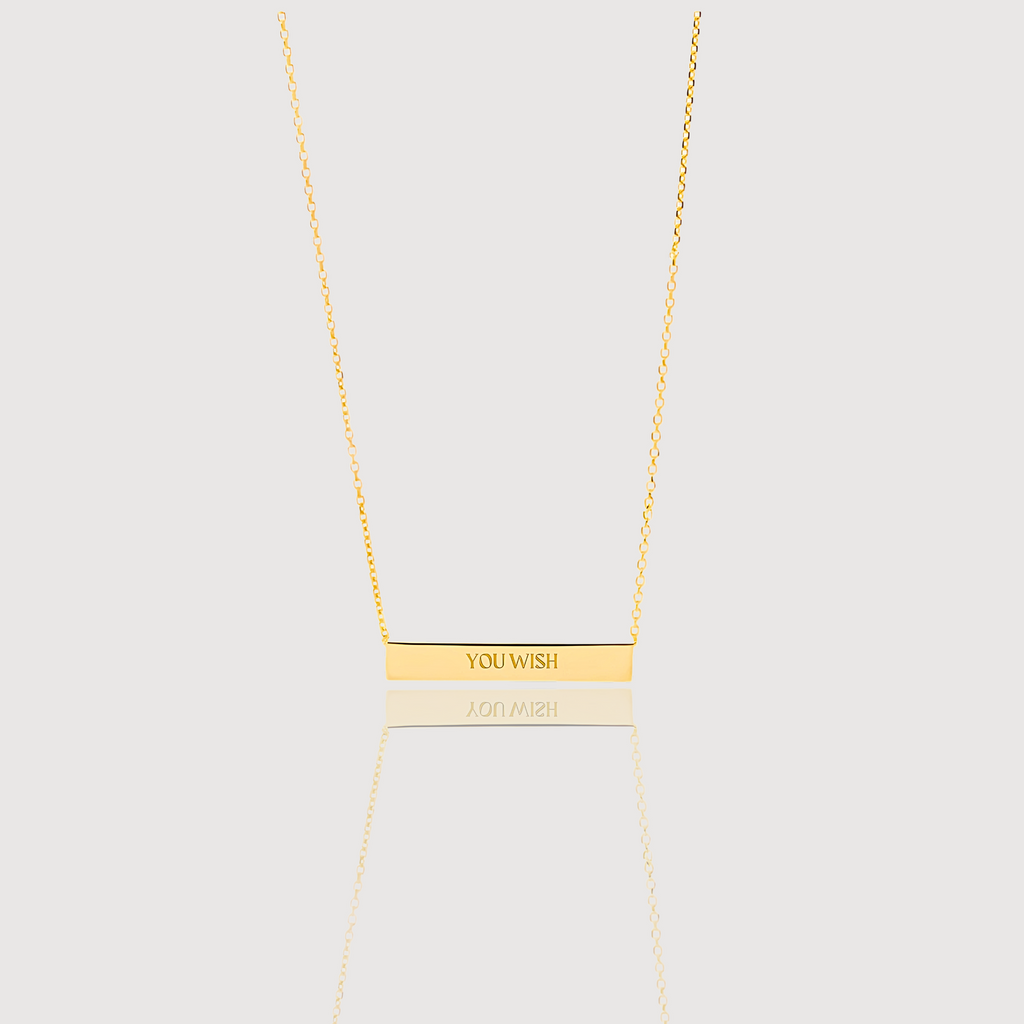 Engravable ID Horizontal Bar Necklace