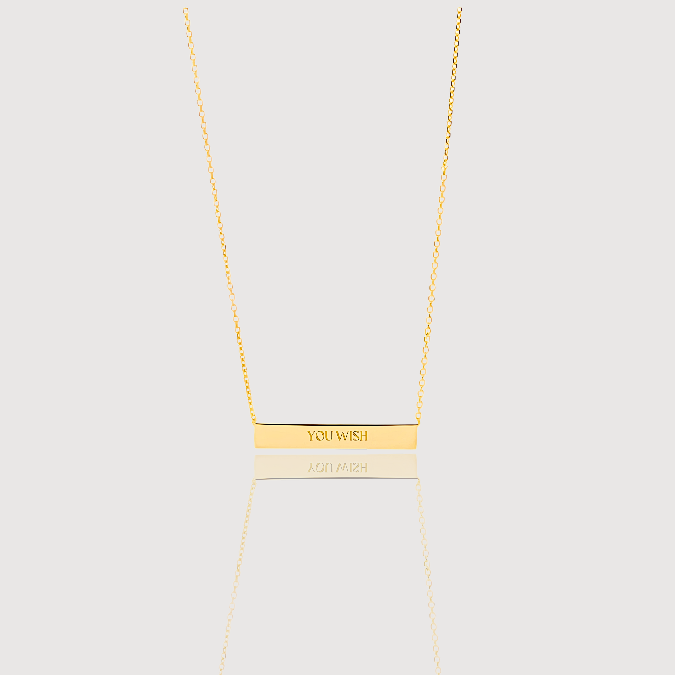 Engravable ID Horizontal Bar Necklace