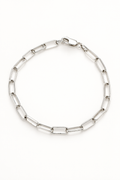 925 sterling silver 5mm paperclip bracelet