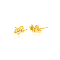 9ct Gold Snake Stud Earrings on white background – RUBYJADE Fine Jewellery