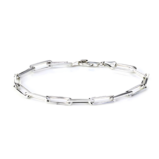 Sterling Silver Faceted 5mm Paper Bracelet - RubyJade 