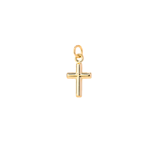 Gold Mini Cross Charm - RubyJade 