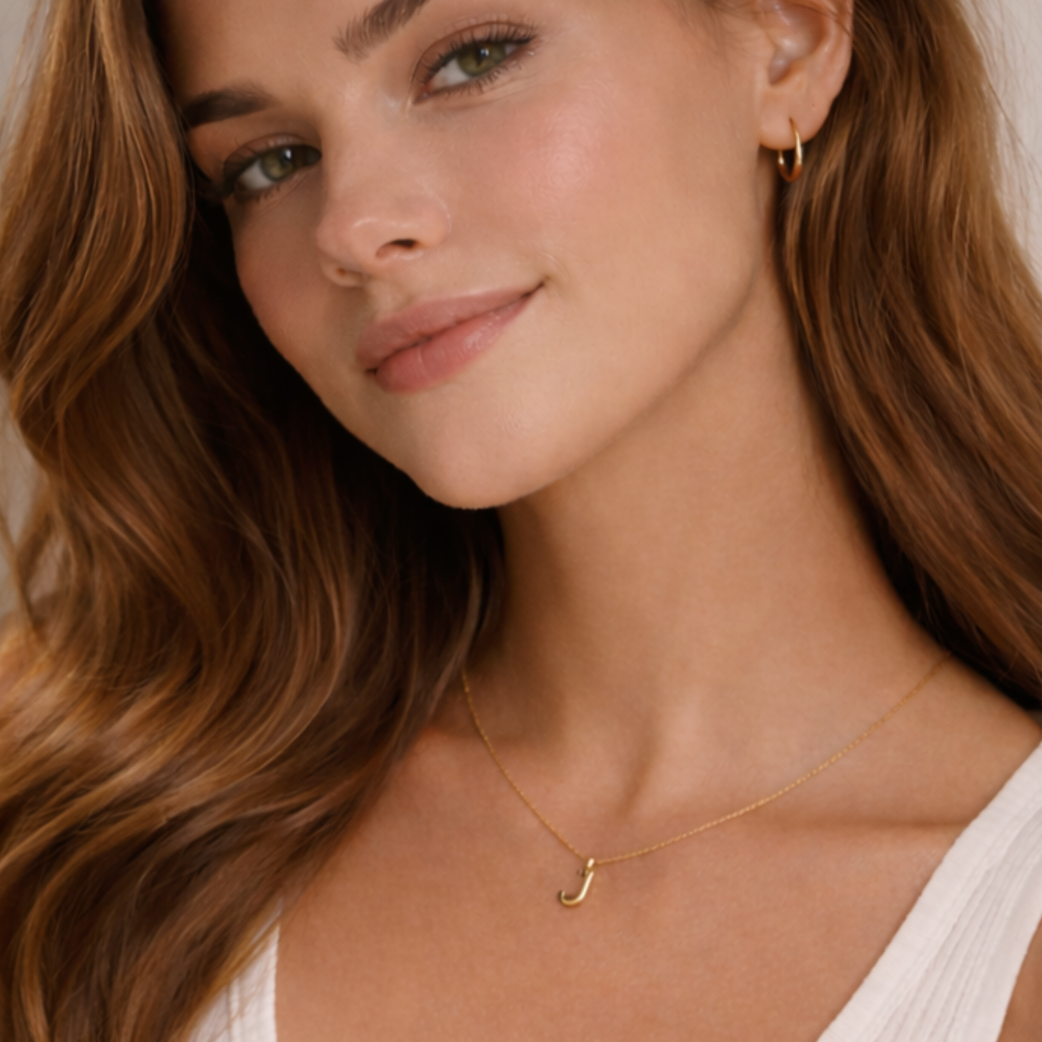 Initial Charm Necklace Set 7mm