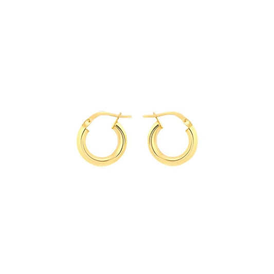 Gold Polished 15mm Hoops - RubyJade 