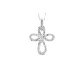 White Gold Diamond Cross Pendant - RubyJade 