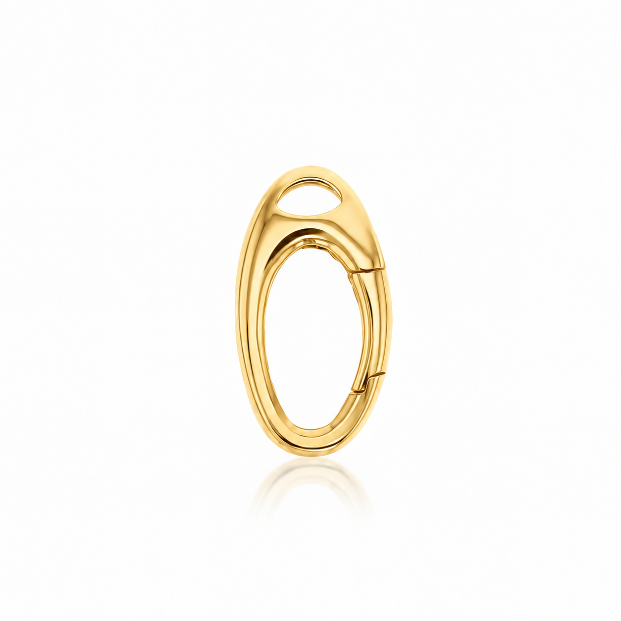 Classic 9ct gold oval connector 9.5 x 15.8mm