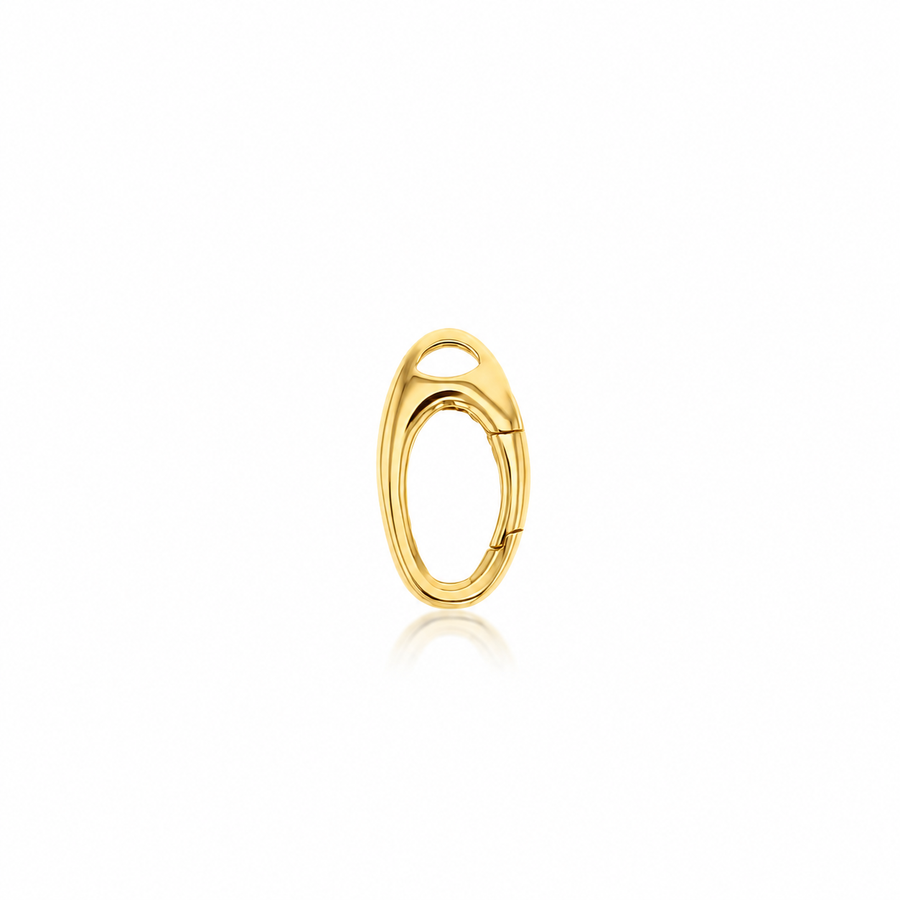 Mini 9ct gold oval connector 6.5 x 12.3mm